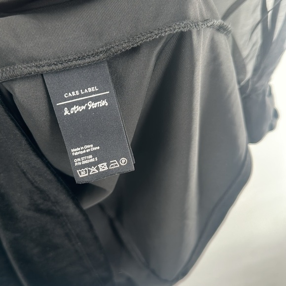 &‎ Other Stories Velvet Mini Dress with Organza Sleeves in Black Small - Picture 6 of 8